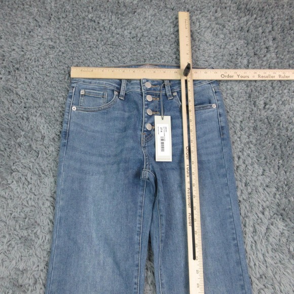 JustUSA Jeans Womens 4 Blue Mid Rise Bootcut Stretch Denim 28x30.5* NWT - Picture 3 of 16